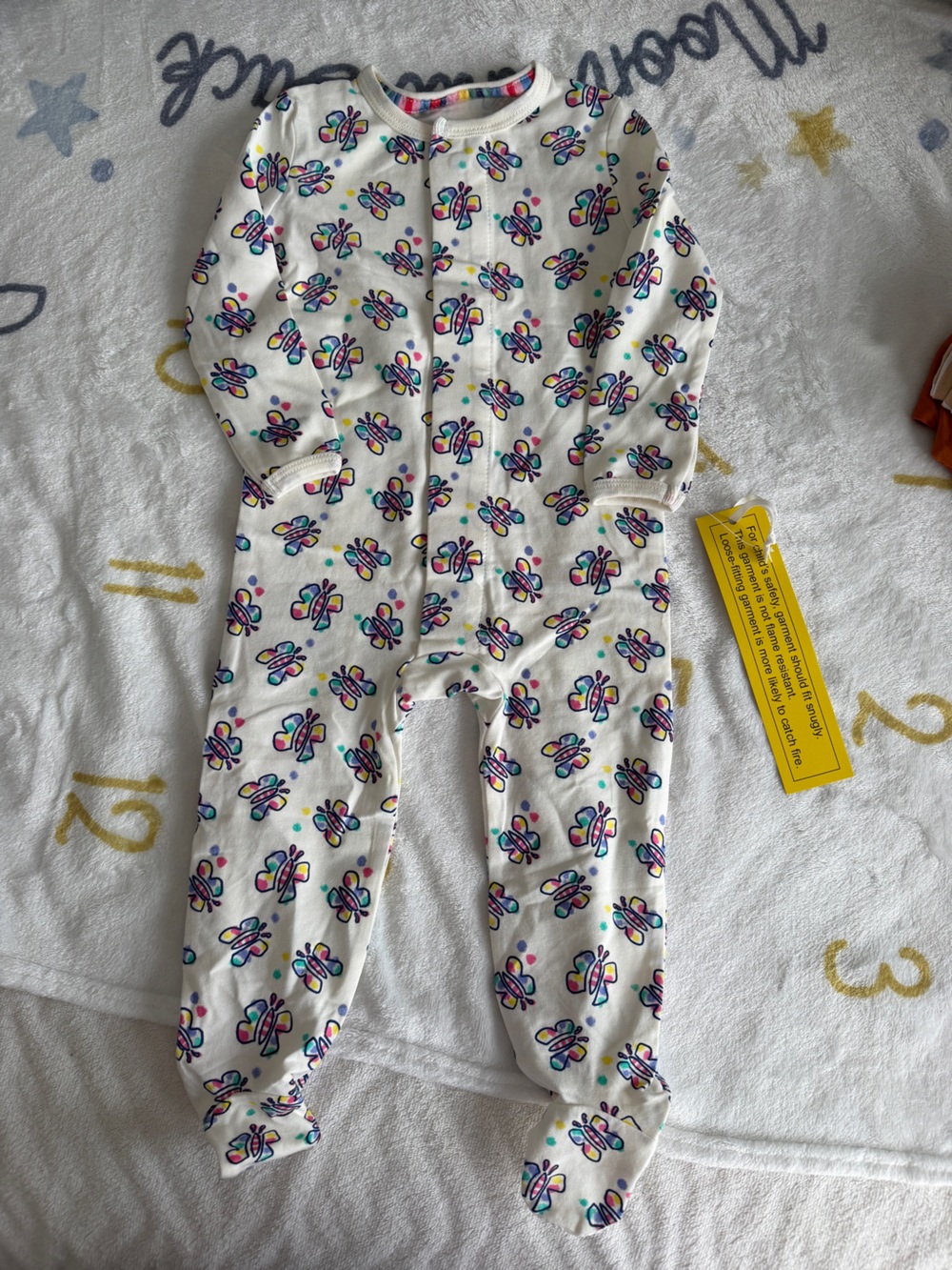 Magnetic Me 9-12M butterfly footed footies